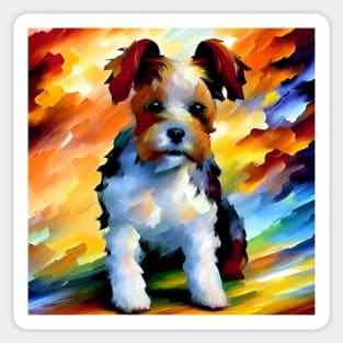 Long-Haired Terrier / Jack Russell Terrier Sticker